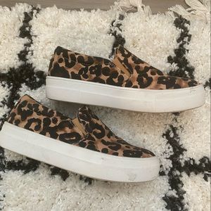 Steve Madden Leopard Slip-on Platform Sneakers